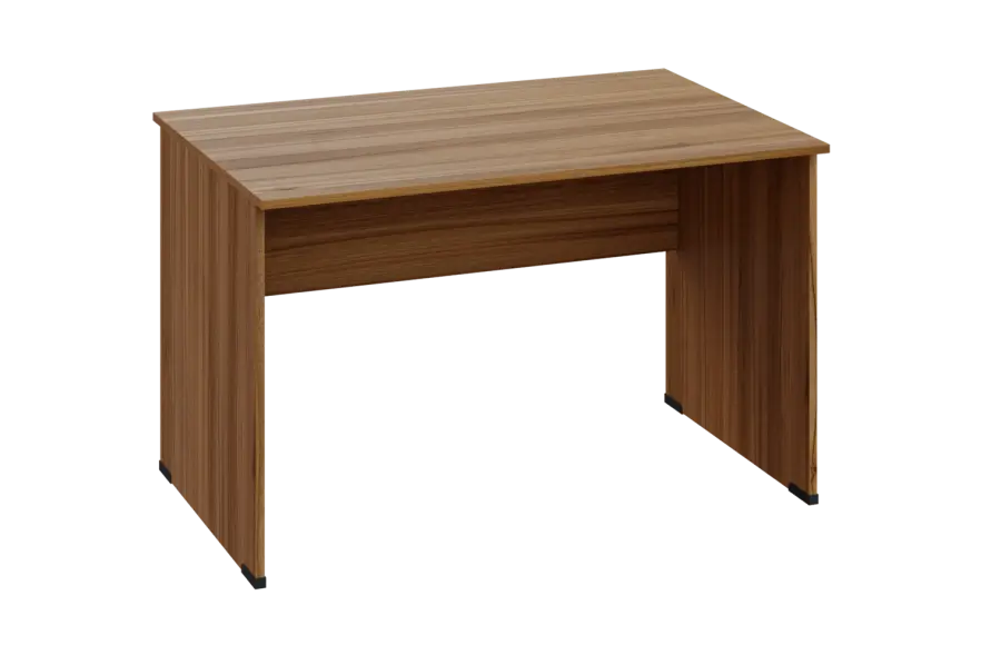 EPL 28 - 12 stůl kancelářský, dřevěná podnož, deska 25 mm, široký 1200 mm, ořech světlý